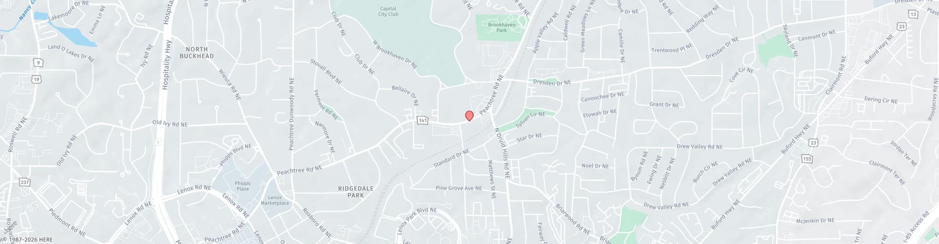 Location Map: 3929 Peachtree Road Brookhaven, GA 30319